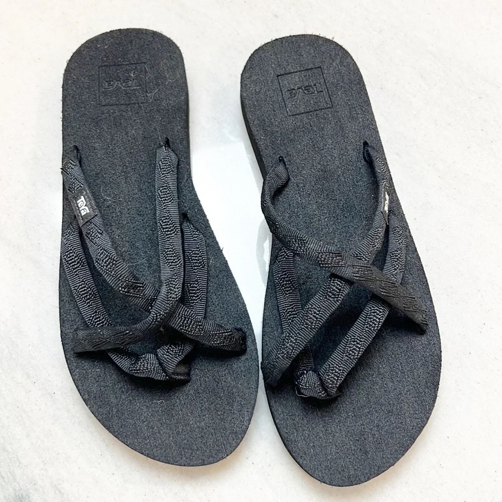 NWOT Teva Women's Olowahu Flip-Flop Black size 8_7
